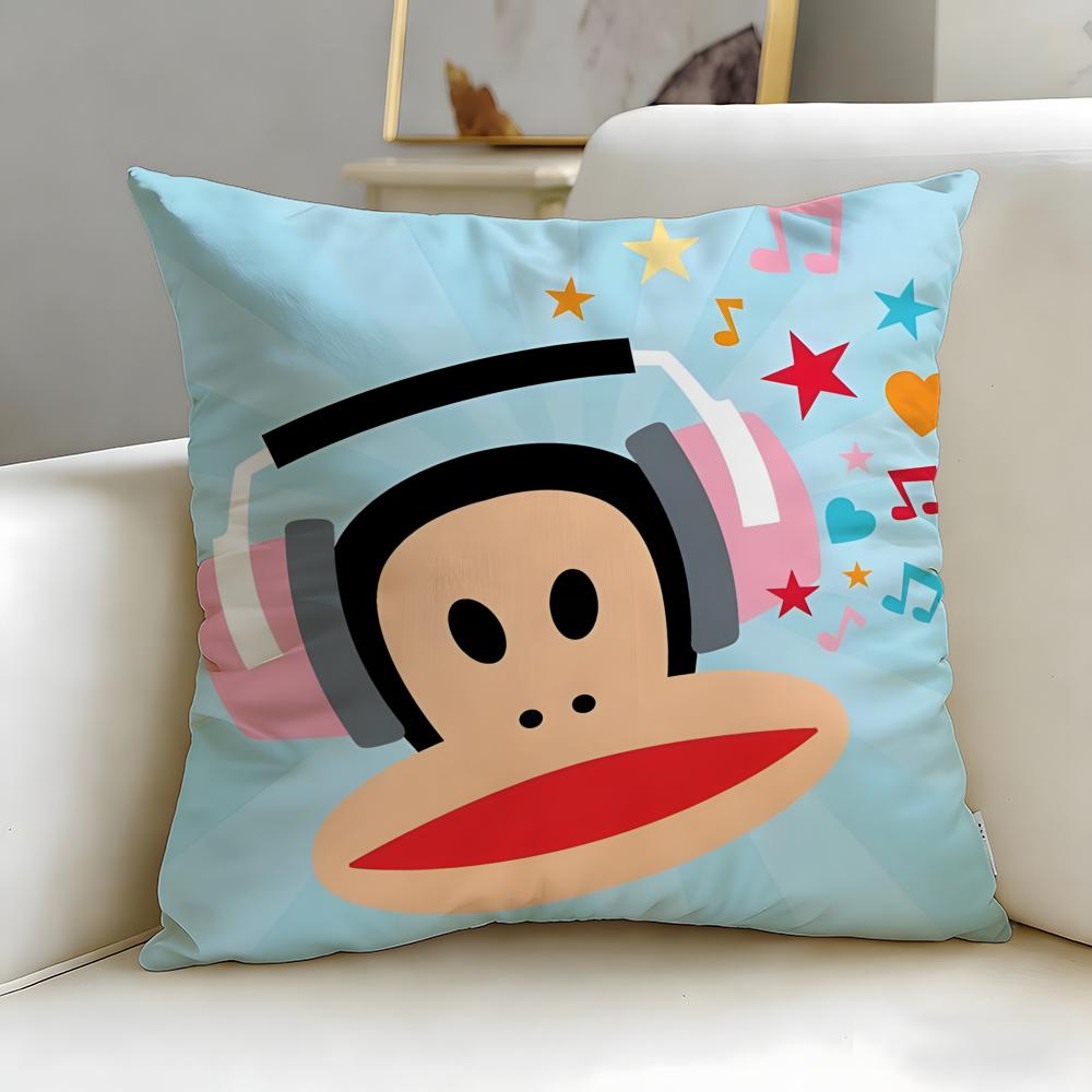 classic brand Paul Frank Cushion Cover Soft EasyWash Pillow Case Versatile for Couch Bed Travel and Office
