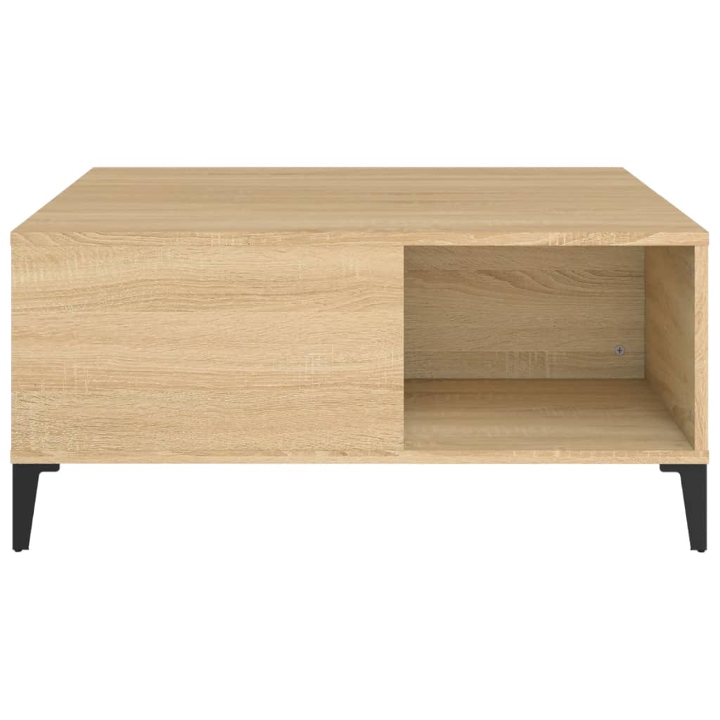 Vidaxl Stolik Kawowy, Dąb Sonoma 80X80X36,5 Cm Materiał Drewnopochodny