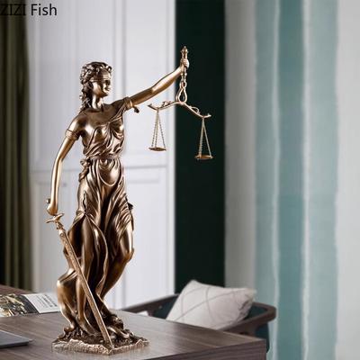 Судебная Справедливость и Богиня Правосудия Фигурки Статуэтка Украшение для Стола Мифический Персонаж Смола Скульптура Эстетический Декор для Комнаты