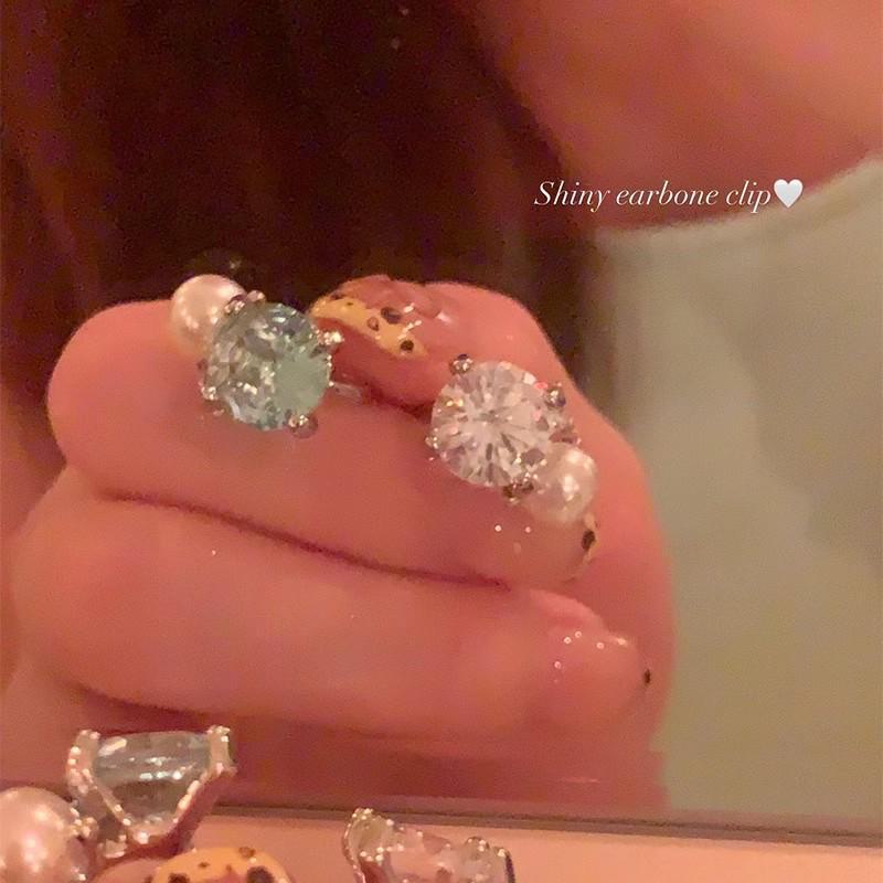 Корейские изысканные серьги-клипсы из циркония для женщин – универсальные украшения для непроколотых ушей