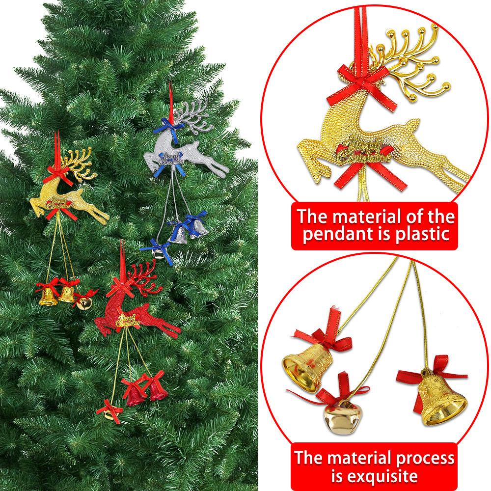 Stylish Holiday Reindeer Hanging Decorations In Gold Red Silver For Christmas Cheer