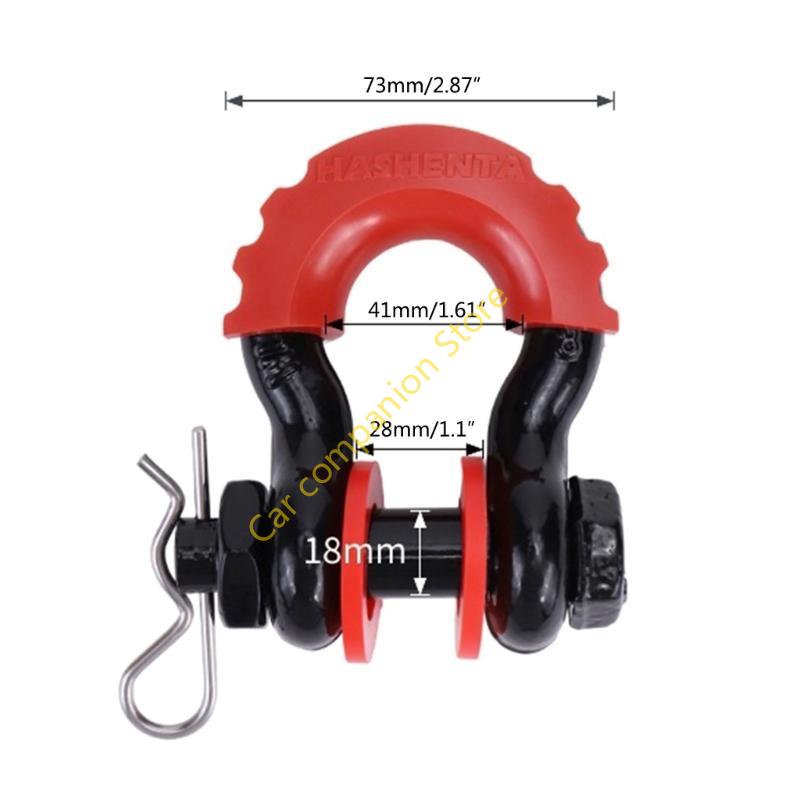 5/8" 18mm Pin Off-road Recovery Towing Gear Anti-Rust D-ring Bow Shackle 2Pcs 11UD