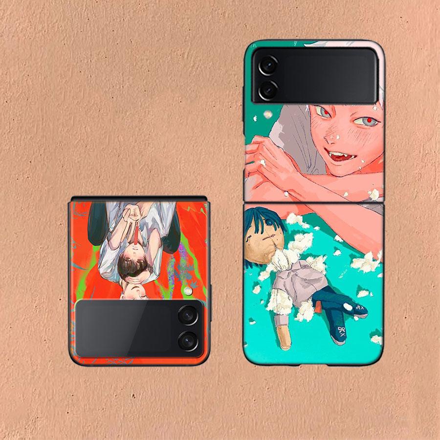 Аниме H-Hikaru Ga Shinda Natsu Чехол Для Samsung Z Flip7 6 Galaxy Чехол Ударопрочный Z Flip5 Z Flip3 4 5G Жесткий Чехол Телефон TPU PC