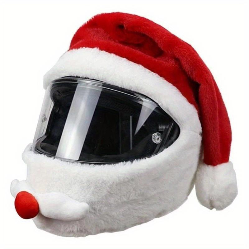 Motorcycle Santa Hat Innovative Bicycle Helmet Protector Outdoor Fun Personalized Funny Christmas