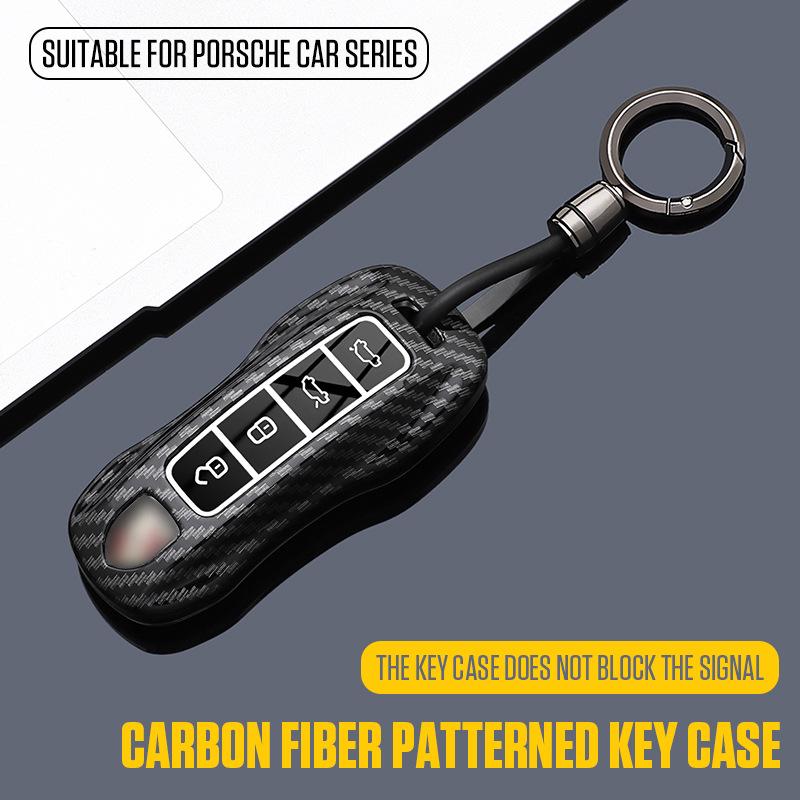 Porsche Carbon Fiber Key Cover for Panamera, Cayenne, Macan, 718, Taycan