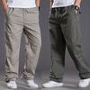 Spring and Autumn Men's Large Size Casual Loose Straight Cargo Pants