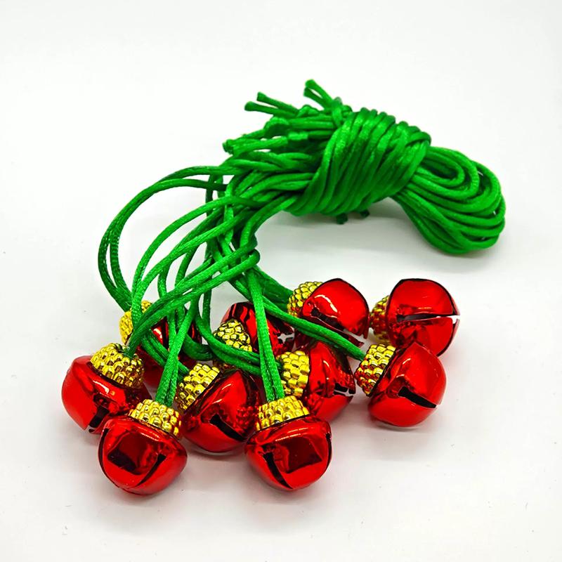 WTEMPO Рождественские колокольчики с веревками Большие колокольчики для рукоделия Праздничные принадлежности Подвеска-колокольчик для рождественской елки Праздничные украшения