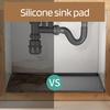 Силиконовый коврик для раковины Водонепроницаемая подкладка под раковину Защитная пленка для шкафа Органайзер Поддон для капель Маслостойкий Легко чистящийся Многофункциональный вкладыш для кухонной полки