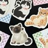 30pcs/set Sweet Cartoon Anime Kitten Sticky Note Korean Chic Cute Cat Scrapbooking Memo Pad Kawaii Notepad Student Supplies