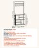 Hall Tree, 1800 mm Coat Rack with Shoe Storage, Freestanding 4-Tier Shoe Rack Organizer with Hooks, Side Pocket and Wire Shelf, Steel Frame Entrance