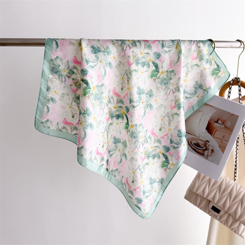 Feiyun Liufang Printed Silk Scarf Square Scarf Premium Shawl Professional Versatile Neck Small Square Scarf Headscarf