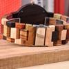 BOBO BIRD Colorful Wooden Analog Quartz Movement with Date Handcrafted Luxury Casual Watch with Gift Box Men's Watch, Display,