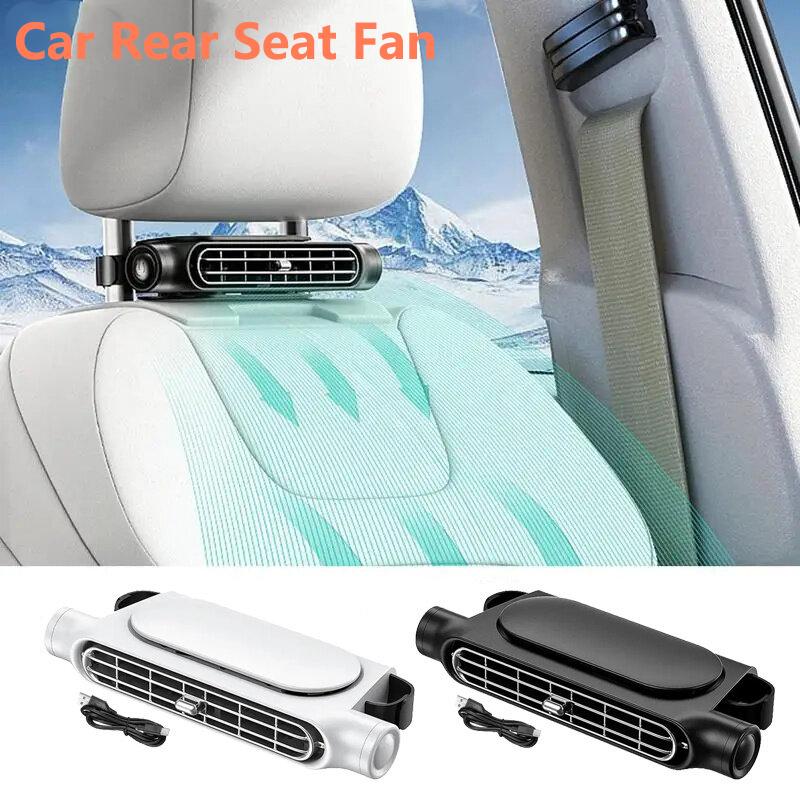 Вентилятор автомобильного сиденья Вентилятор охлаждения заднего сиденья автомобиля Вентилятор охлаждения подголовника переднего заднего сиденья Вентилятор-охладитель с питанием от USB Регулируемый ремень Автоаксессуары Интерьер