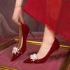 Туфли для тоста свадебные туфли туфли для невесты новая китайская свадебная выставочная одежда свадебное платье одежда для тоста три варианта ношения высокие каблуки