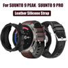 Для SUUNTO 9 PEAK PRO Vintage Leather Silicone Bracelets Smartwatch WatchBand для SUUNTO 9 PEAK Case Cover and Strap