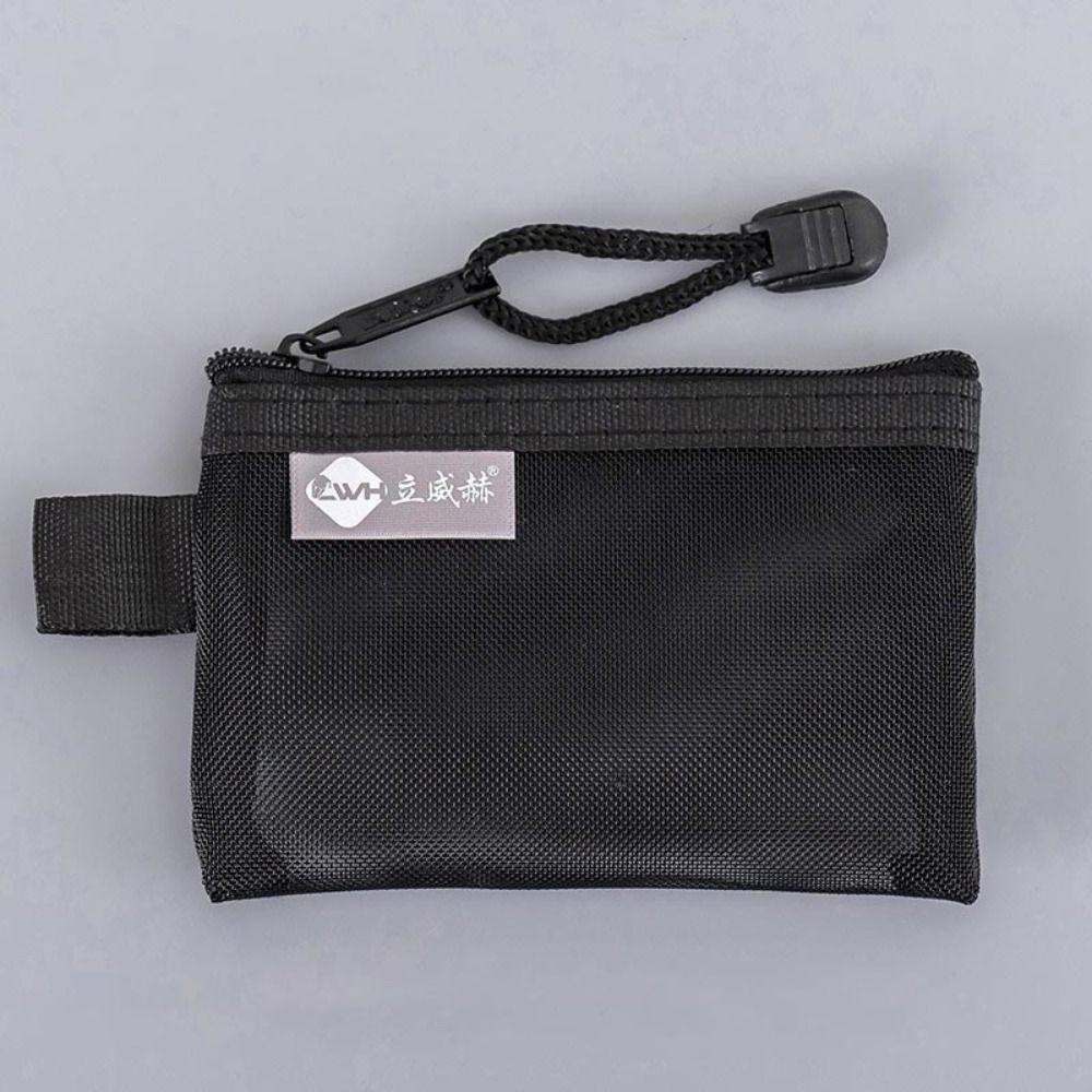 Легкая квадратная сетчатая сумка для хранения, косметичка большой емкости, портативный мини-кошелек на молнии для монет