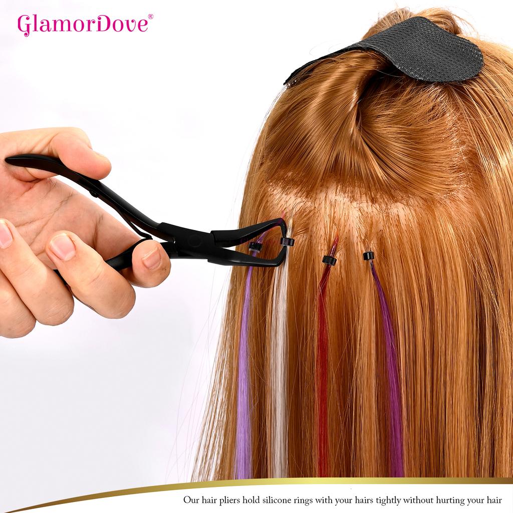 Инструмент для наращивания волос, набор щипцов для наращивания волос, плоскогубцы с микрокольцами, микробусины, открывалка, плоскогубцы