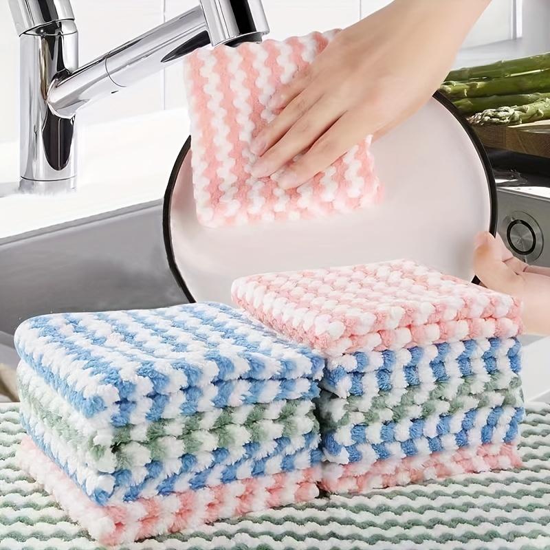 10 Pcs/20PCS Set The Kitchen Rag Is Free Of Oil, Super Strong Washing Water, Thickened Towel, And The Color Is Delivered Randomly