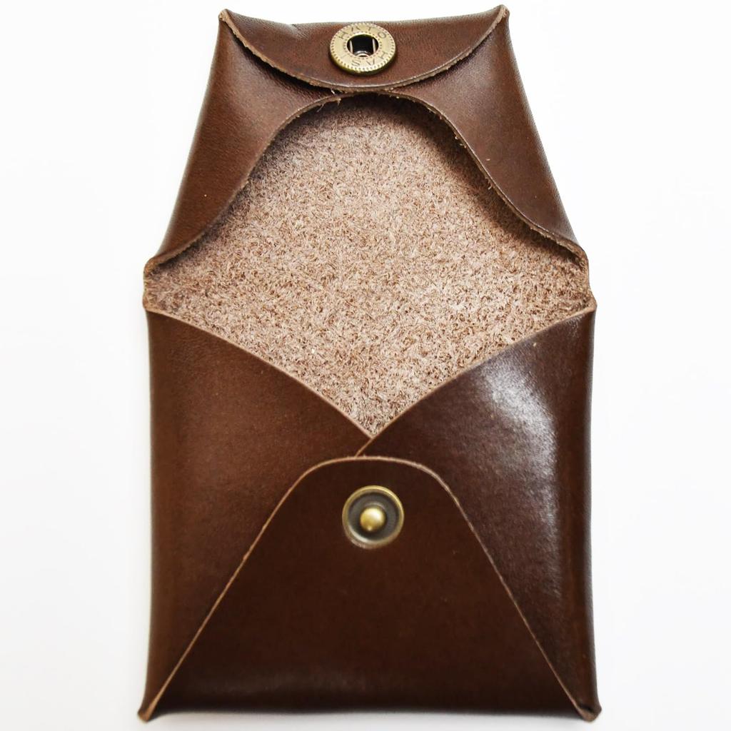 AtelierCODEL Монета Подарочный набор на день рождения для мужчин, чтобы передать свои мысли, вручив с косметическим посланием и бумагой Кожаный темный футляр, кошелек, мужской