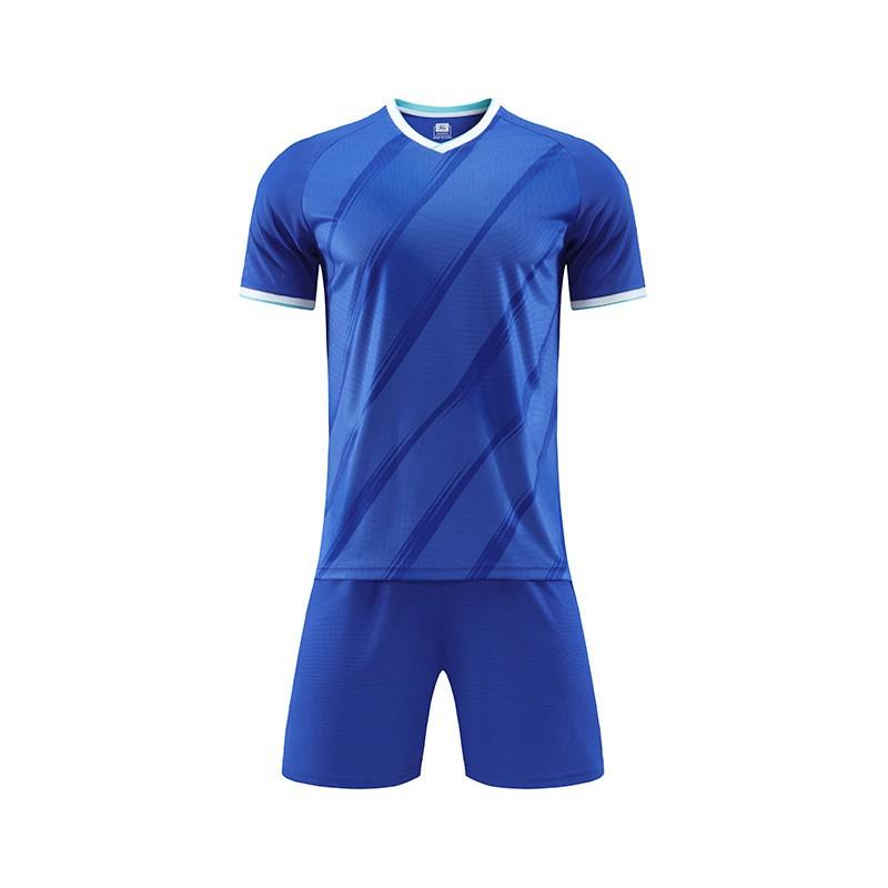 Kids Adult Striped Soccer Jersey Set School Sports Games Training