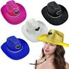 Glitters Cowboy Hat Love Cowgirls Cap Fashion Glittering Powder Cap for Men Women