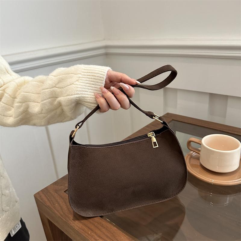 Yogodlns Модная Текстурная Красная Сумка Женская Новая Замшевая Сумка На Одно Плечо Маленькая Однотонная Сумка Хобо На Молнии Подмышками