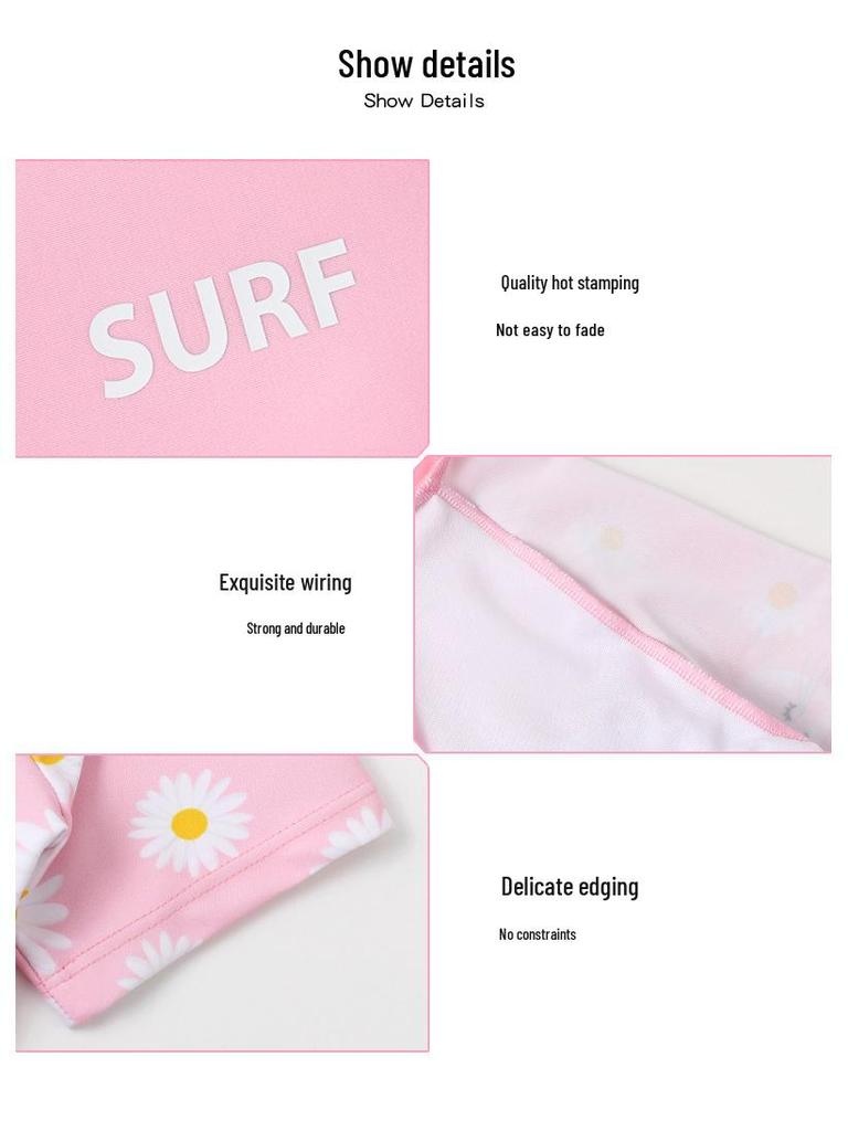 Девочки 2025 Купальник-платье с эффектом похудения: Милый, быстросохнущий, студенческий купальник из трех частей