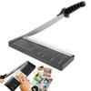 Paper Cutter 12 Inch Paper Trimmer 8 Sheets Crafting Scrapbooking Supplies for A4 Vinyl Photo Cardstock with Security Blade