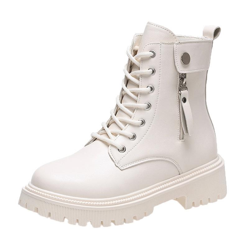 Женские бархатные ботинки Мартин в британском стиле, новые осенне-зимние кожаные ботинки на шнуровке на толстой подошве, короткие ботинки, красивые ботинки-локомотивы