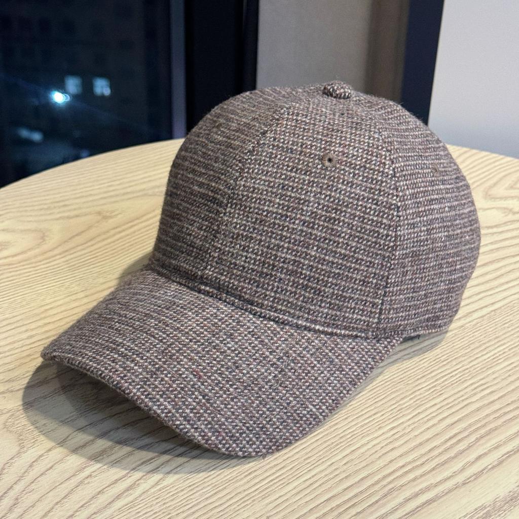 Новая корейская стильная маленькая клетчатая шерстяная бейсболка для женщин высокого качества, углубленная, большого обхвата головы, солнцезащитная кепка с козырьком для мужчин, модная