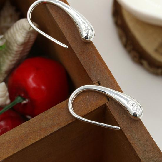 1 пара женских висячих серег из нержавеющей полированной меди, сплошной цвет, полые капли воды, антиаллергенный крючок для ушей, легкие украшения для ушей