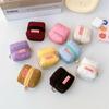 Квадратный трехмерный мини-кошелек ярких цветов, милый модный кошелек для монет Kawaii, портативная беспроводная сумка для наушников, защитный чехол