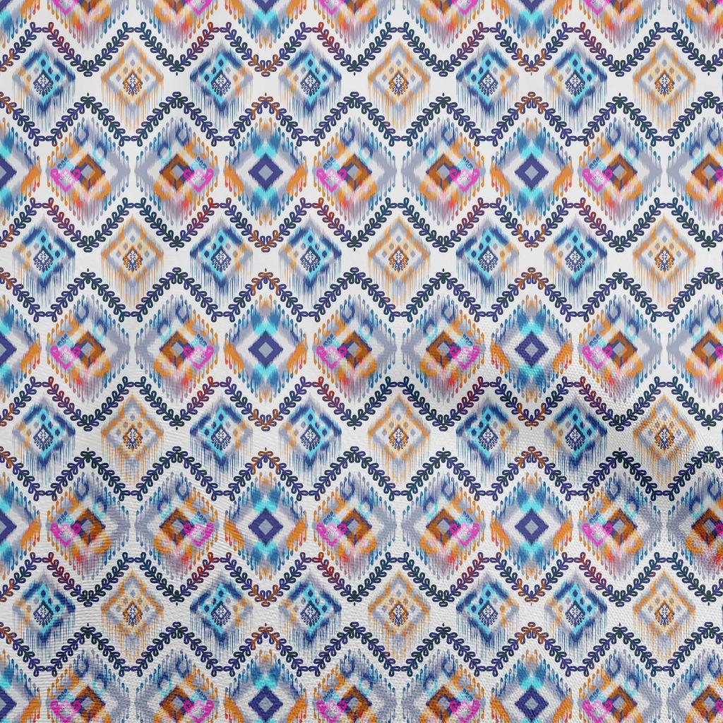 oneOone Cotton Flex Dark Green Fabric Ikat Fabric For Sewing Printed Craft Fabric By The Yard 40 Inch