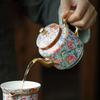 1 шт. эмалированный цветной чайник в китайском стиле, китайский стиль, керамический анти-обжигающий чайник, бытовой чайный сервиз кунг-фу с фильтром, горшок большой емкости