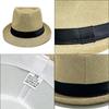 British Jazz Fedora: Solid Color Ribbon, Roll Brim, Unisex Sun Straw Hat