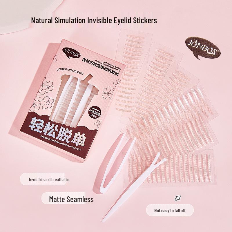 JONBOS Водонепроницаемые Невидимые Наклейки для Двойного Века - Стойкие, Бесшовные, для Легкого Макияжа и Формирования Припухлого Века.