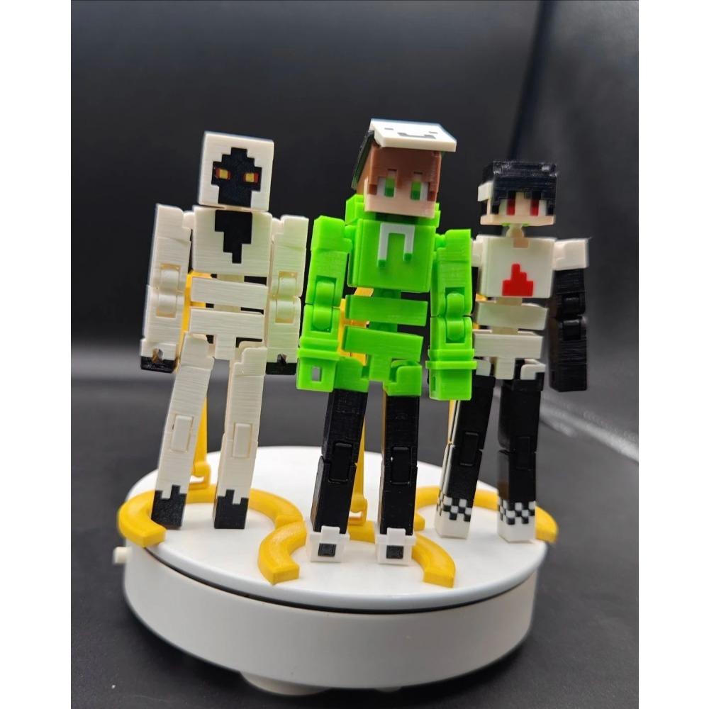 3D-печатный MC Muffin Squad Многосуставной Раздражающие жители Зомби-мобиль Собранная готовая модель Игрушки