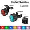 GIYO Night Cycling Safety Bicycle Rear Light Bike USB Charge Taillight MTB Waterproof LED Smart Brake Sensing  Bike Flash Lamp