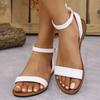 Sandals Women's Summer Open-toe Shoes Simple Shoes Flat One-button Sandals
