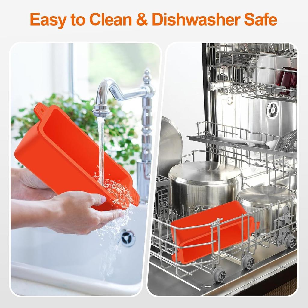 Silicone Barbecue Oil Collection Box Foldable Silicone Oil Receptacle for Foldable Grease Lined Silicone Pad