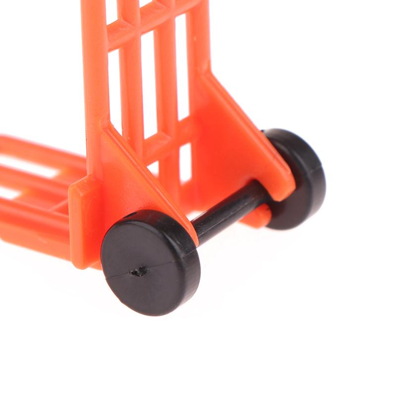 1 Set Dollhouse Simulation Fire Hydrant Handling Tool Miniature Hand Trolley Forklift Mini Platform Cart Toy Construction Props