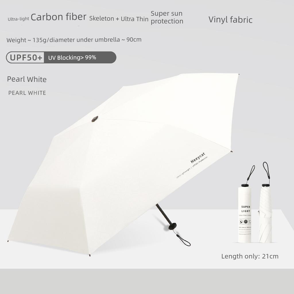 Aluminum Alloy Ultra-Light Mini Compact Portable Folding Pencil Umbrella Sun Protection Uv Protection Sunshade Umbrella for Women