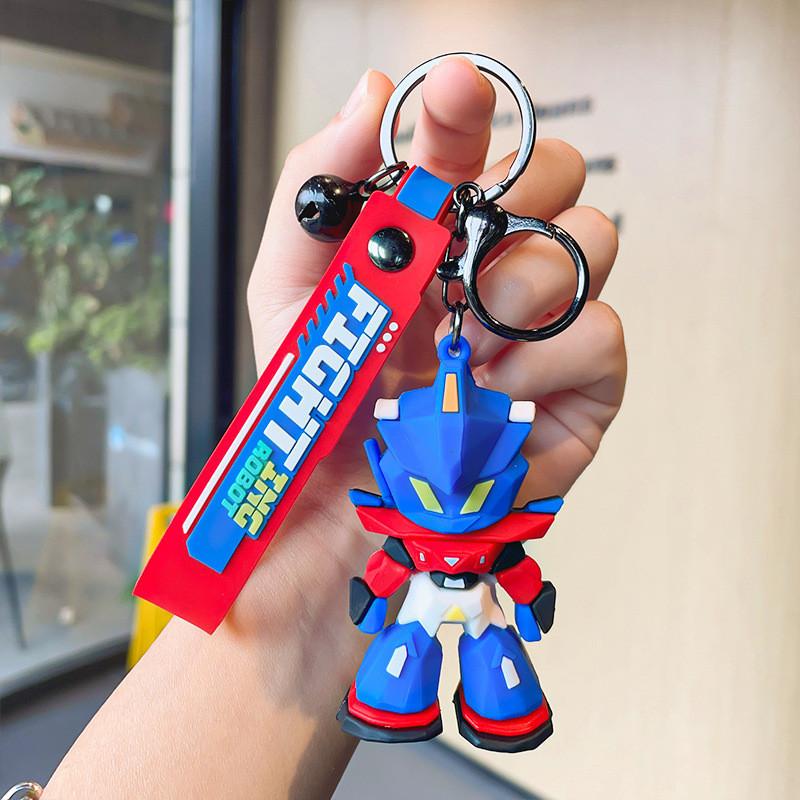 Premium Cartoon Transformer Keychain Accessory Adorable Robot Bag Charm Silicone Material