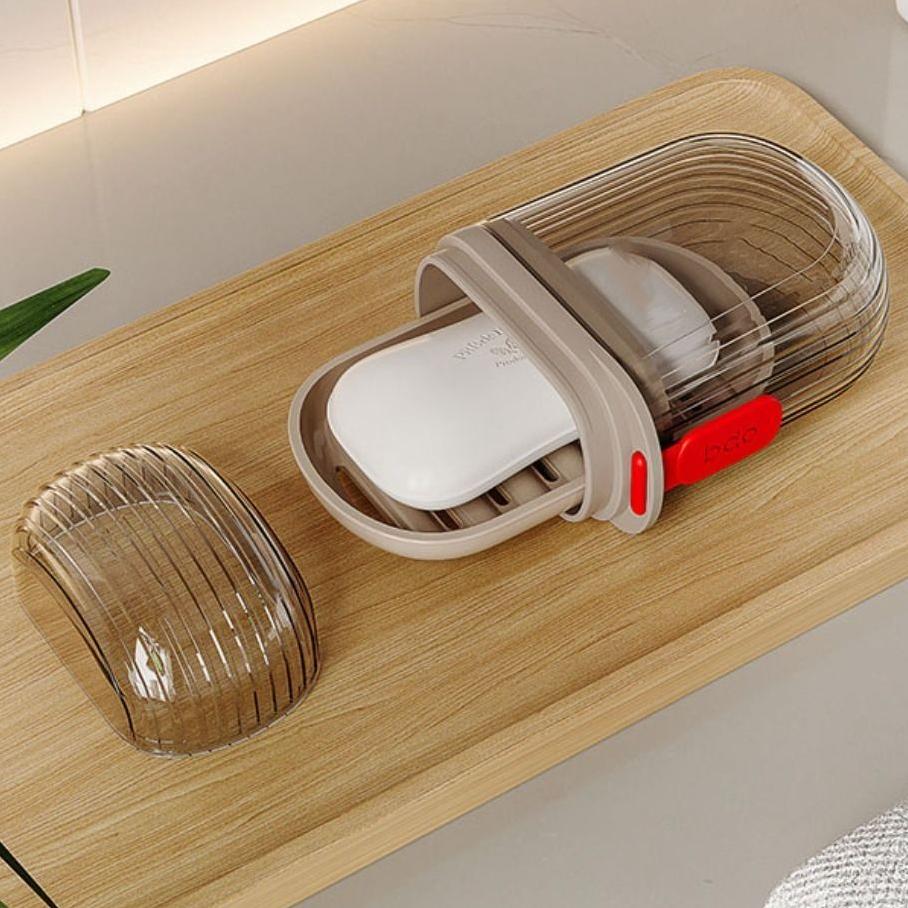 Sealed Travel Soap Box Transparent Soap Case Creative Soap Dish Outdoor