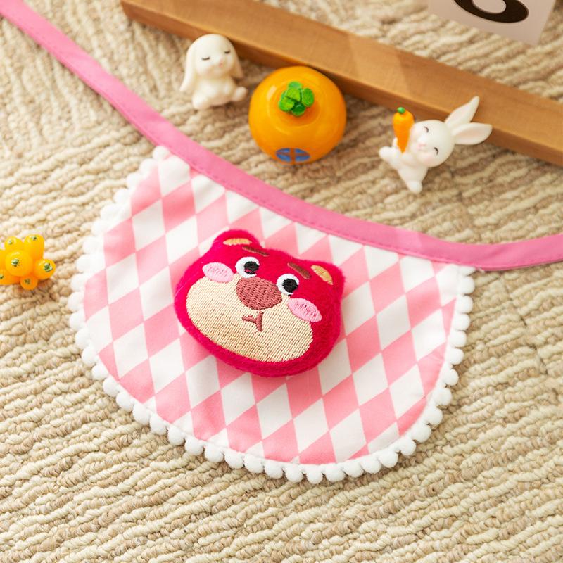 Universal Cute Cat Scarf Puppy Dog Bigbear Pet Bib Elastic Lace-Up Decorative Saliva Towel