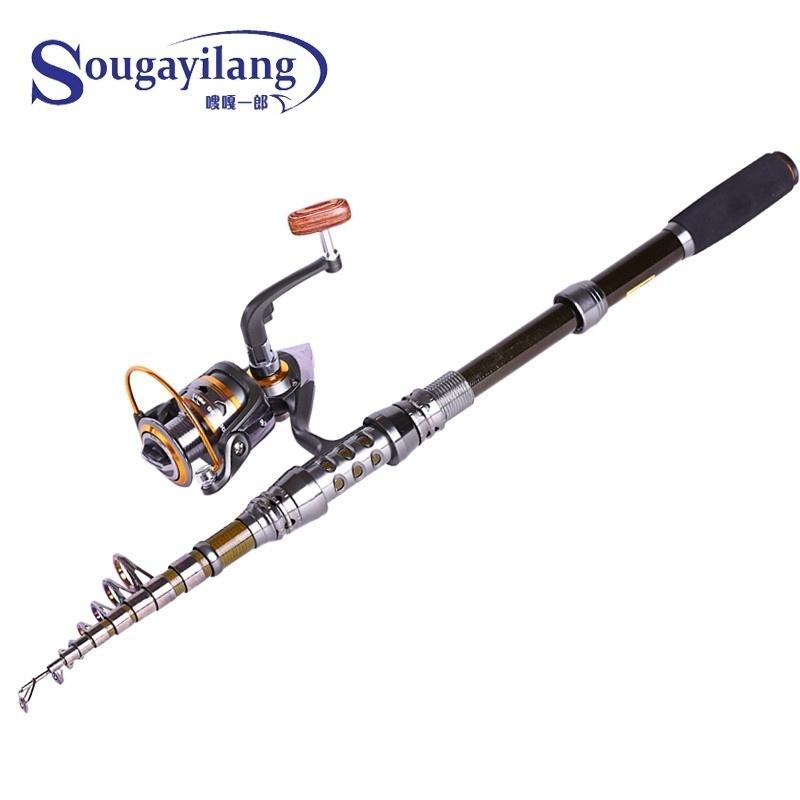 Углеродная телескопическая удочка с набором спиннинговых удочек 11BB