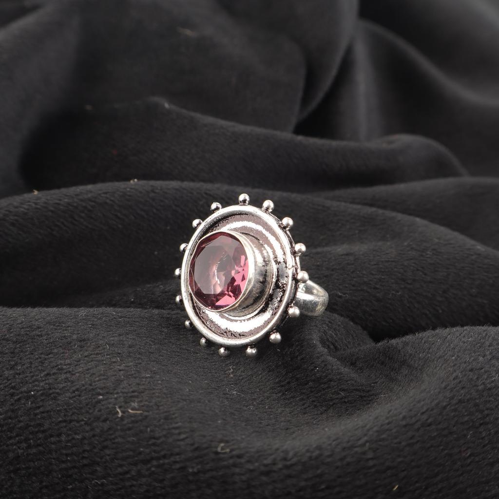 Rhodolite Gemstone Jewelry, Handmade Silver Jewelry, 925 Solid Sterling Silver Ring, Gorgeous Silver Ring For Wedding Gift