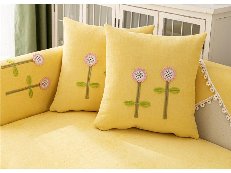 Four Seasons Universal Non-Slip Embroidered Flower Sofa Cushion