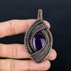 Amethyst Pendant Gemstone Jewelry, 999 Copper Wire Wrapped Pendant, Gift For Women Handmade Pendant