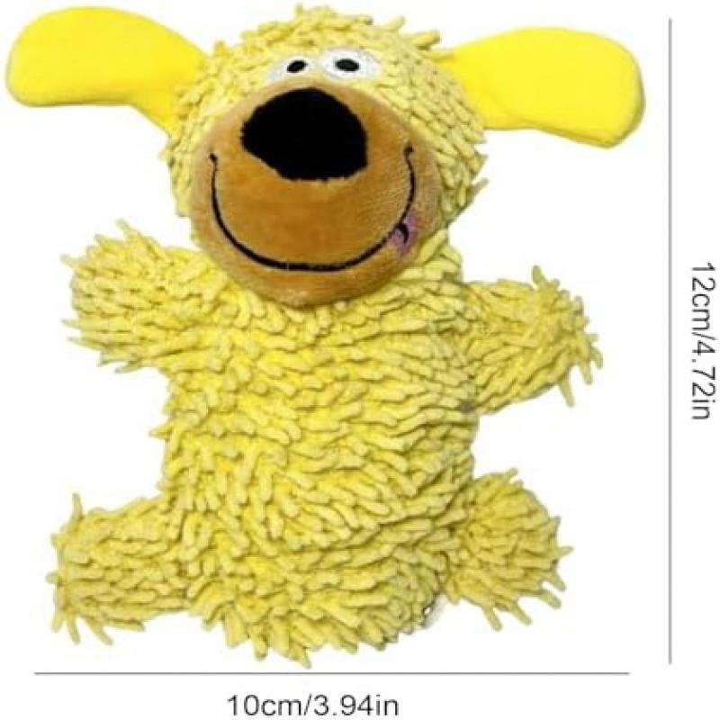 Genikeer Dog Squeaky Toy, Plush Chew Toy for Strong Chewers, Interactive Soft Figure for Puppy Medium Large Breed, Boredom Relief & Training Fun